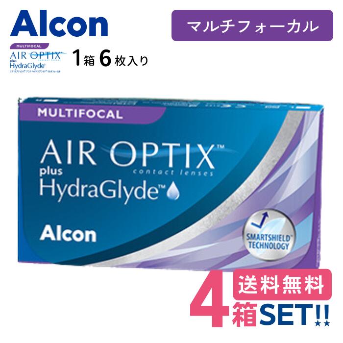 AIR OPTIX Hydra Glyde MULTIFOCAL （エア オプティクス プラス ハイドラグライド マルチフォーカル） 手元から遠くまで、 1日中クリアな見え方続く 遠近両用/2週間交換終日装用ソフトコンタクトレンズ 1箱6枚入り 販売名 エア オプティクス HG 医療機器承認番号 22800BZX00370000 あなたの目、疲れてませんか？ こんな症状があ方、今のレンズが合っていないのかもしれません 雑誌の文字などのピントが合いにくい 目の乾きを感じているとき見えにくい なんだか目が疲れた感じがする 薄暗い場所で見えづらいときがある 「エア オプティクス プラスハイドラグライド マルチフォーカル」で快適に 2つの快適ポイント 1.手元から遠くまで自然に見える 2.うるおいベールで交換日まで快適 【製品の特徴】 ◇2週間ずっと疲れ目しらずで快適。 スマートフォンやネットが欠かせない現代。 コンタクトレンズをしている人で、目の乾きや疲れに悩んでいる人が増えています。 そんな、日々の目の疲れ、仕方ないとあきらめていませんか？ エア オプティクス プラス ハイドラグライド マルチフォーカルは、そんな目のお悩みを解決します。 スムーズなピント調節機能と、うるおいのあるつけ心地により、あなたの快適な毎日をサポートします。 ◇うるおい成分プラス 手元から遠くまで自然でクリアな見え方、1日中つづく アルコンのマルチフォーカルコンタクトレンズ2週間タイプがもっと快適に。 ◇手元から遠くまで自然な見え方 アルコン独自のレンズ設計により、どんな距離でもスムーズにピントが合います。 ◇乾きにくく、汚れにくい レンズを乾きからブロックし、脂質汚れも付きにくくします。 乾燥や汚れによる目の疲れを軽減し、安定したクリアな視界が持続します。 ◇うるおい成分たっぷりで快適 レンズが乾燥すると目が疲れて見えにくくなります。 うるおいが持続するから、つけてる間ずっと快適。 183種類のレンズ度数であなたにピッタリの度数が選べます！ 販売価格及びサービスにつきまして、予告なく変更する場合がございます。予めご了承下さい。 ◇コンタクトレンズご購入に関する遵守事項◇ ・高度管理医療機器の為取扱い方法を守りご使用ください ・眼科医院等にて検査を受けてからお求めください ・異常を感じた場合直ちに使用を中止し受診してください ・眼科医院での定期健診をお受けください ・使用トラブルに関し弊社は医療上責任を一切負えません ・医師の処方確認が取れる書類のもとご注文ください 当店は「高度管理医療機器」販売認可を受けた安心のコンタクトレンズショップです 薬事法が改正され、「医療用具」が整理・分類されコンタクトレンズは 「高度管理医療機器」となりました。当社は改正薬事法(H17.4.1施行)に基づき お客様に安心・安全なコンタクトレンズの販売を今後も続けていくため、 表記の「高度管理医療機器」販売業許可を取得いたしております。 当店の商品はすべてメーカー正規品となります。 商品詳細 商品名 AIR OPTIX Hydra Glyde MULTIFOCAL （エア オプティクス プラス ハイドラグライド マルチフォーカル） 内容量 1箱6枚入り 装用期間 2週間交換終日装用 （遠近両用） BC（ベースカーブ） 8.60mm DIA（レンズ直径） 14.2mm SCL分類 グループ1 （ソフトコンタクトレンズ） 含水率 33% レンズ度数 +0.25〜+5.00（0.25ステップ） 0.00〜-10.00（0.25ステップ） 加入度数 LO(+1.25) MED(+2.00) HI(+2.50) 酸素透過率（Dk/t） ※-3.00Dの場合 138×10-9（cm/sec）・（mLO2/mL×mmHg） 製造販売元 日本アルコン株式会社 医療用具認証番号 22800BZX00370000 区分 高度管理医療機器 広告文責 有限会社ビジョンケア 販売許可番号 第02210208号