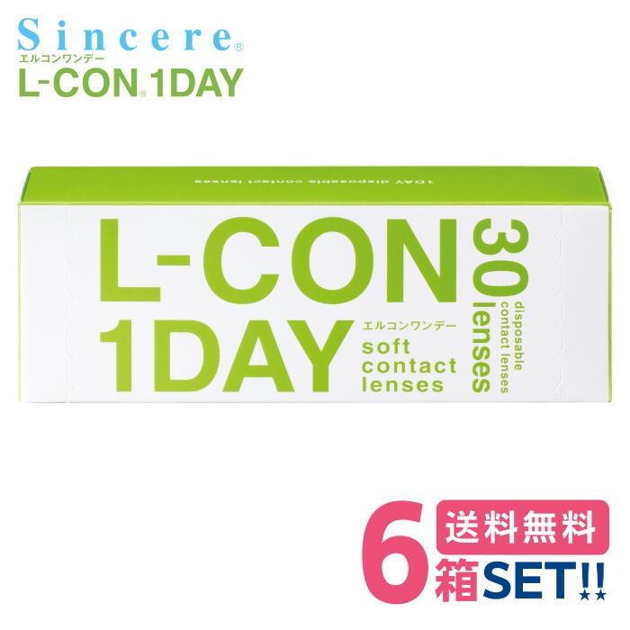 シンシア エルコンワンデー 【6箱】(1箱30枚入り)【送料無料】 L-CON 1DAY 1日使い捨て 1day クリアレ..