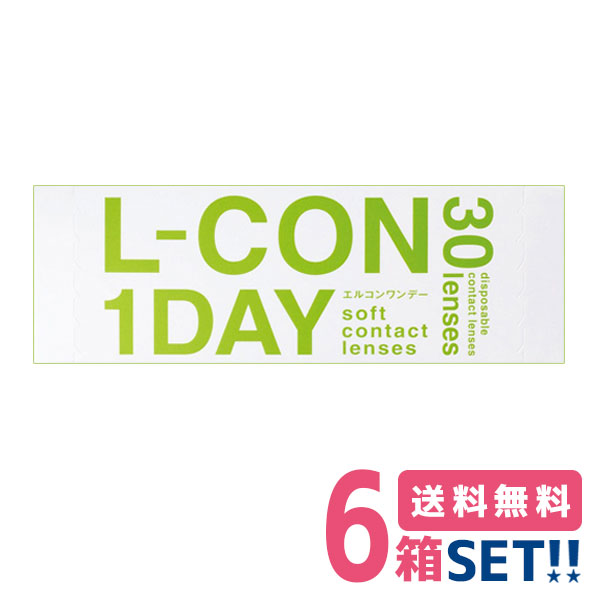 シンシア エルコンワンデー【6箱】(1箱30枚入り)【送料無料】L-CON 1DAY 1日使い捨て1dayクリアレンズ