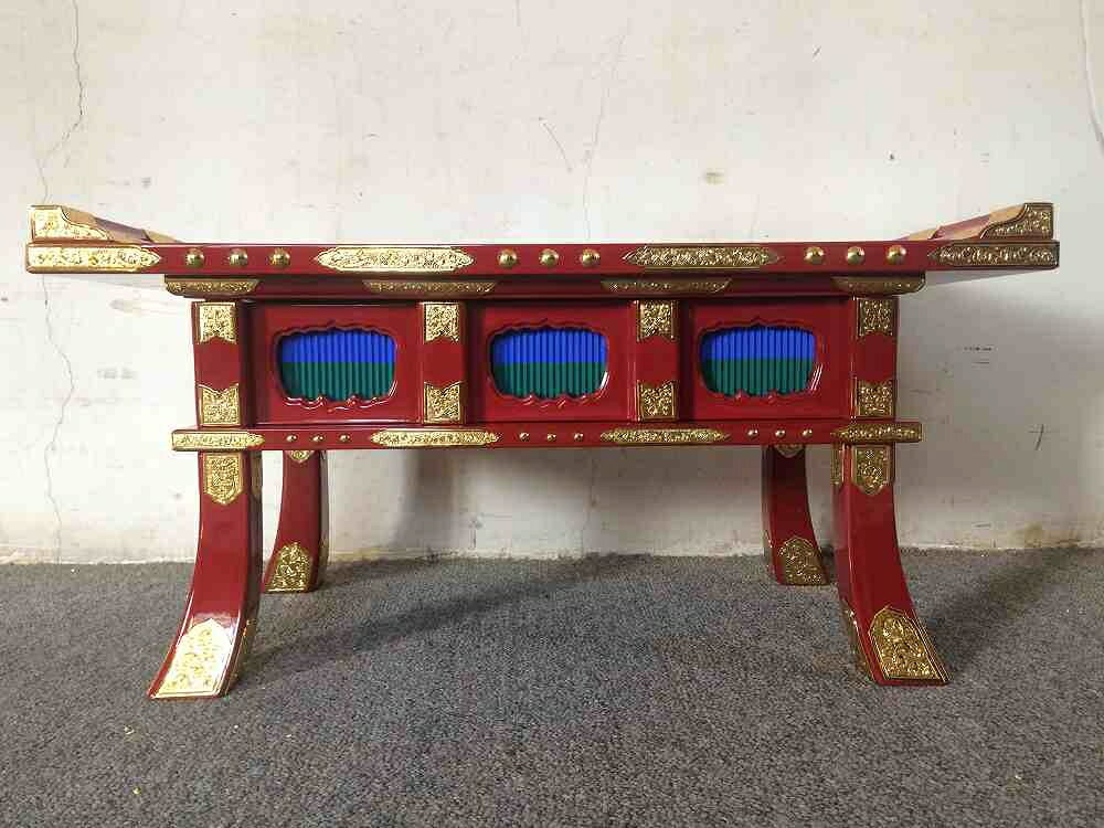 仏具のKISHO 楽天市場店の経積卓　赤卓　寺院仏具｜アングル2