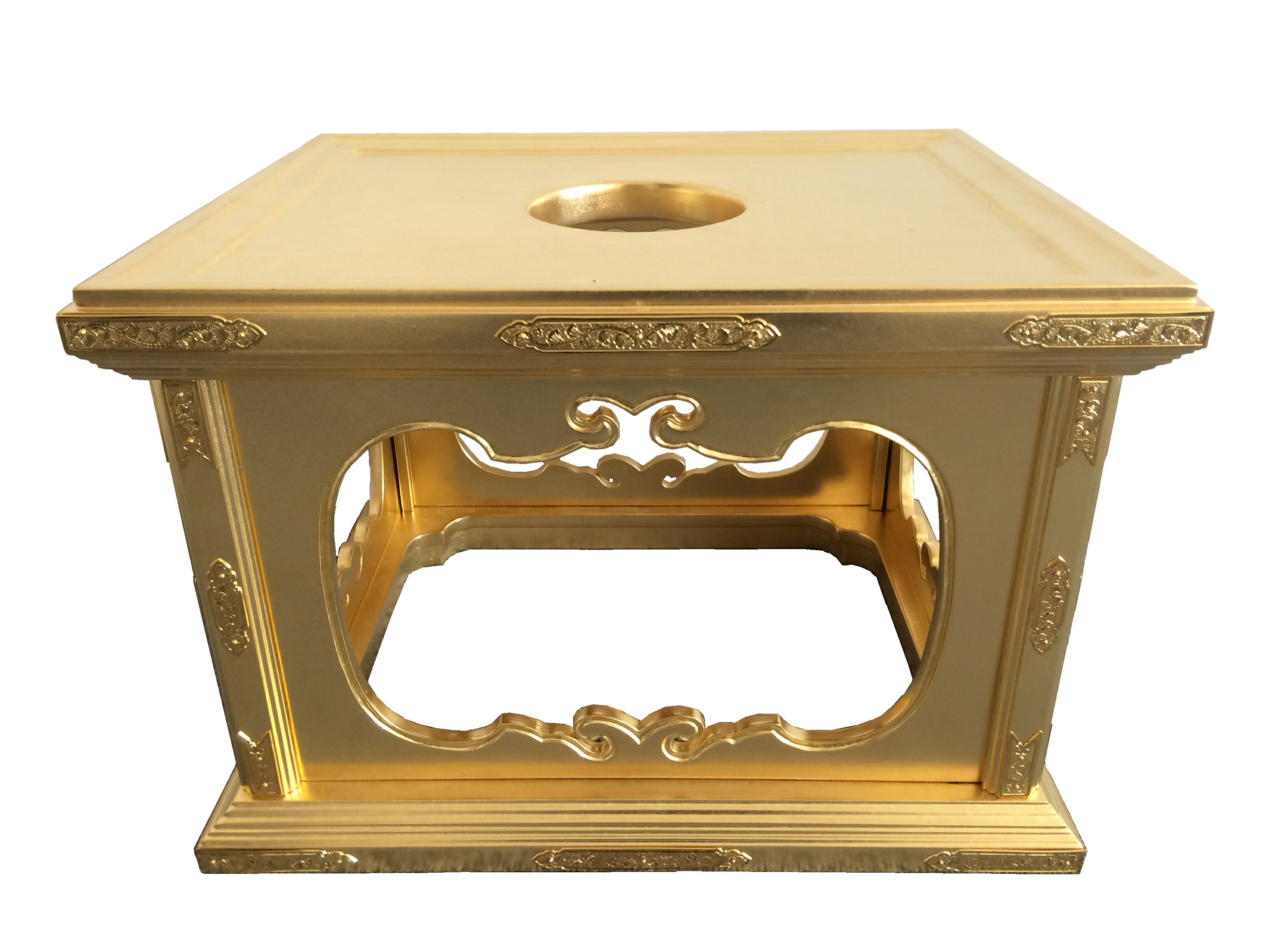 浄土真宗（東）後平型鏧台 総金箔 寺院仏具