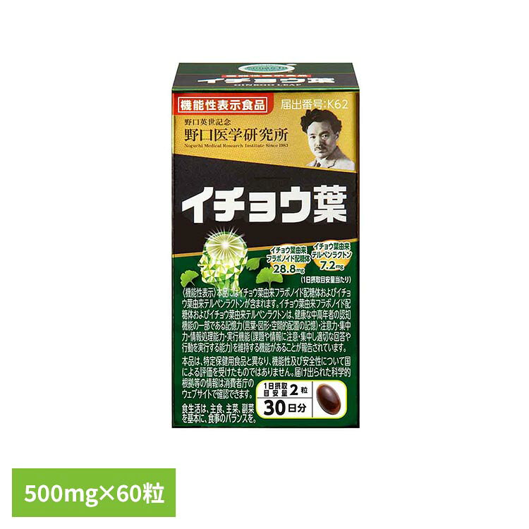 イチョウ葉60T（500mg×60粒） サプリ イチョウ 機能性表示食品 【B】