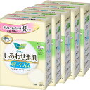\レビュー記入でクーポンプレゼント/ 【5個セット】ナプキン 生理用品 羽つき ロリエ しあわせ素肌 超スリム 多い昼用 羽つき 36コ入 花王 ロリエ 生理 ...