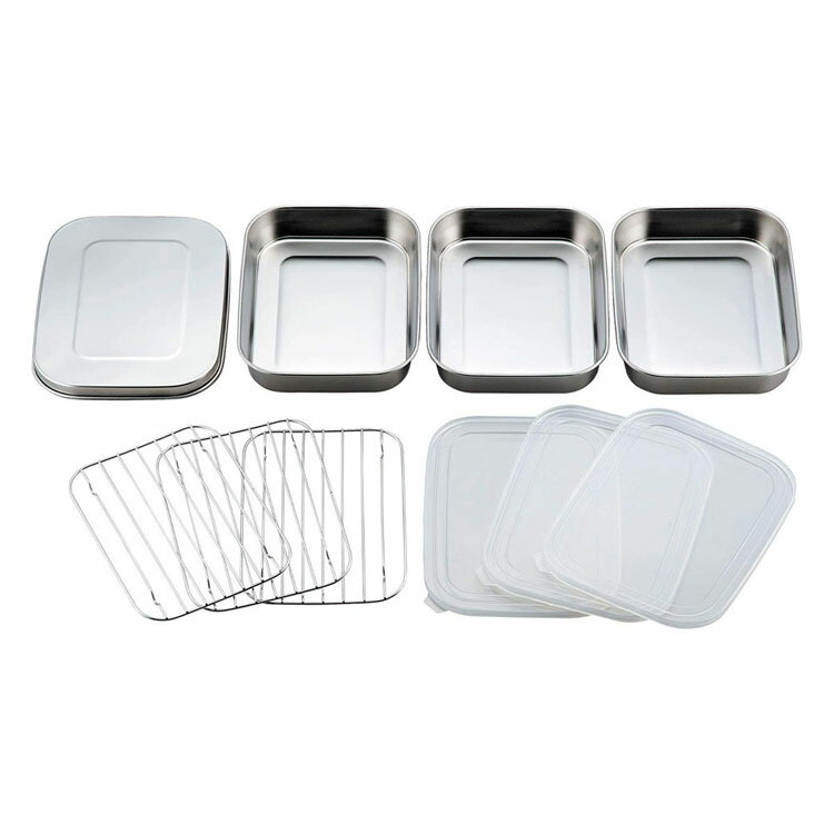 バット ステンレス 揚げ物 ママクック キッチンバット（フルセット） 31552バット ステンレス 揚げ物 保存容器 網付き アミ フタ 下ごしらえ 小分け キッチンバット トレー ふた付き 調理器具 下村企販 【B】