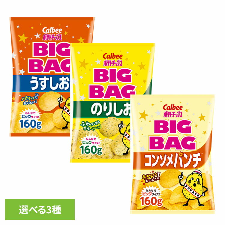 ビッグバッグポテトチップス Calbee ポテチ 大容量 パーティー イベント 芋 うすしお スナック カルビー うすしお のりしお コンソメパンチ