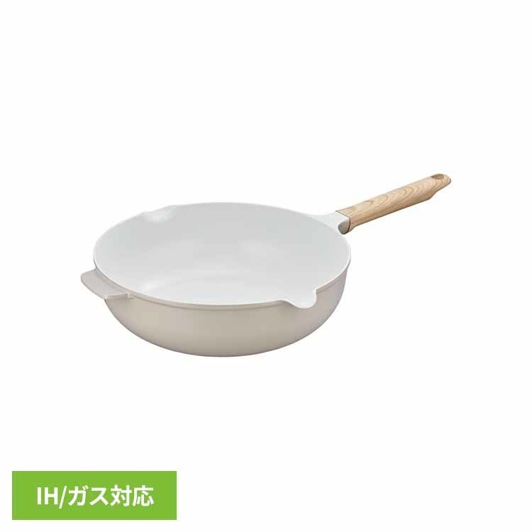 セラプロテクトシリーズマルチパン KFOグレージュ グレージュ KFO-028W GGフライパン サーモス IH ガス 洗いやすい セラミックコーティング 軽い 軽量 焦げ付きにくい おしゃれ サーモス株式会社
