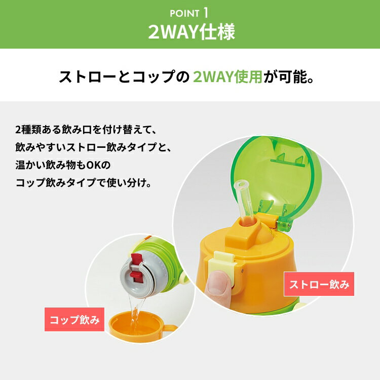 水筒 キッズ ストロー 350ml コップ 4...の紹介画像3