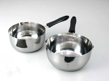 日本製ゆきひら鍋2点セット(16・18cm) 雪平鍋 日本製 34549送料無料 IH対応 ガス火対応 ステンレス 16cm 18cm ステンレス製 ステンレス製片手鍋 キッチン キッチン用品 調理器具 メモリ付き 目盛り 目盛付 片手鍋 16cm 18cm 下村企販【D】【B】【SK】