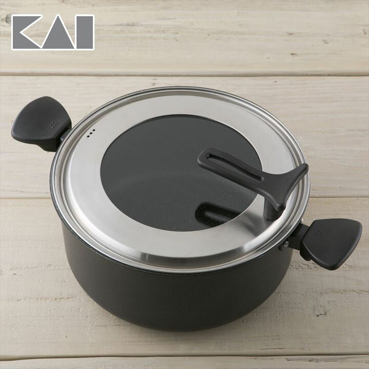 Ih/Gas Compatible - 【ポイント5倍★19日9:59迄】軽い両手鍋(IH対応) 28cm 000DW5647 両手鍋 鍋 28cm ih 対応 両手鍋28cm 両手鍋ih対応 28cm 28cm両手鍋 ih対 両手 おしゃれ 調理器具 貝印