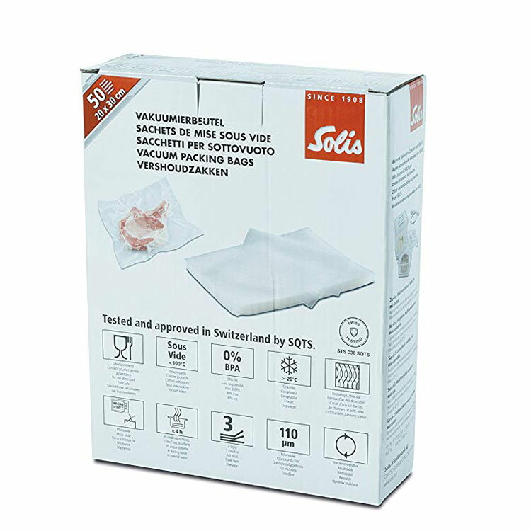 ソリス 真空パック器用フィルムバック SKA92261真空バッグ 食材保存 密封バック 専用バッグ 50枚 solis 電子レンジOK 低温調理 冷凍 ソリスジャパン 【B】
