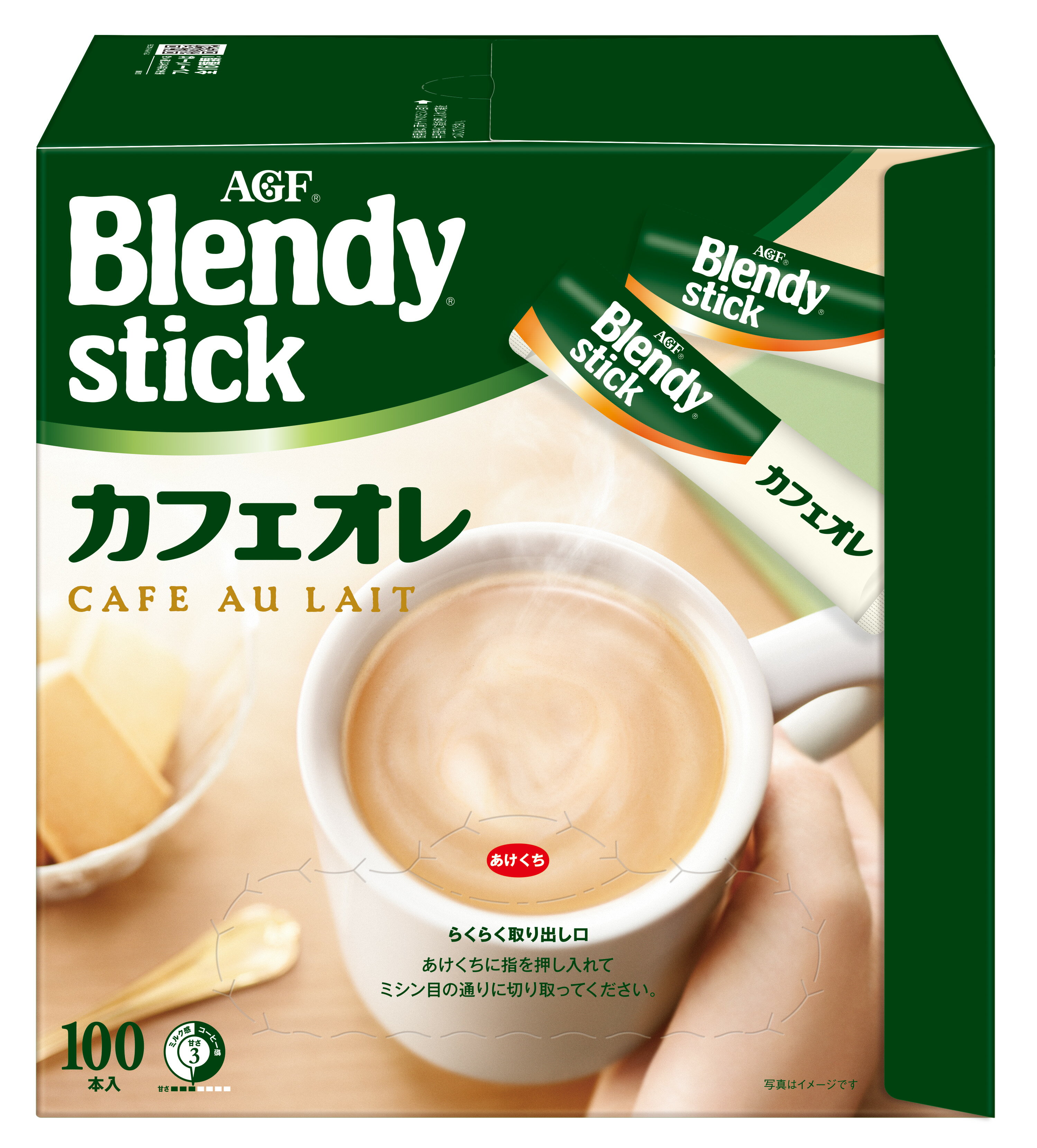コーヒー スティック 100本 味の素 AGF ブレンディスティック カフェオレ インスタントコーヒー スティックコーヒー 大容量 まとめ買い コーヒースティック インスタント 珈琲 agf ブレンディ Blendy *