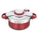 \最大300円OFFクーポン発行中/クリプソ ミニット デュオ ルージュ 5.2L P4705132送料無料 T-fal 鍋 圧力鍋 両手鍋 IH ガス火 片手...