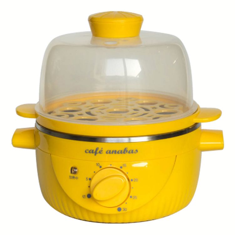 cafe anabas ゆで玉子名人 SE-001おうち時間 ゆで玉子名人 とろとろ半熟 半熟 固ゆで ヘルシー 蒸し 調理タイマー 蒸し料理 簡単手入れ