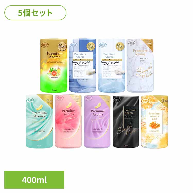 【5個セット】トイレの消臭力 Premium Aroma 400ml×5 エステー 消臭力