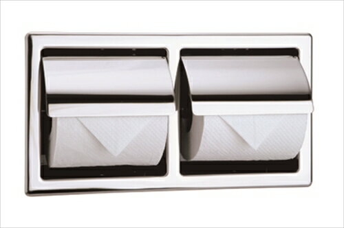 【LINEクーポン配布中】2連ペーパーホルダー（ヨコ埋込型・インストレーションクランプ仕様） H165xW31..