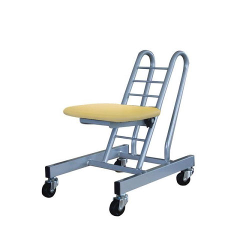 【LINEクーポン配布中】キャスターチェア ムーブスマート [PMS-20TA] 天然木座面タイプ ナチュラル/シルバー 6段階調節 椅子 日本製 ルネセイコウ メーカー直送