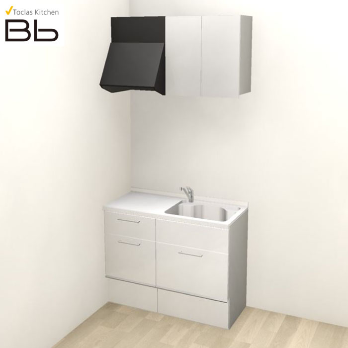 【LINEクーポン配布中】トクラス システムキッチン Bb コンパクトプラン コンロ無し 間口1350 フロアスライド I型 扉グレード D／S／Q／N／Y／Z メーカー直送
