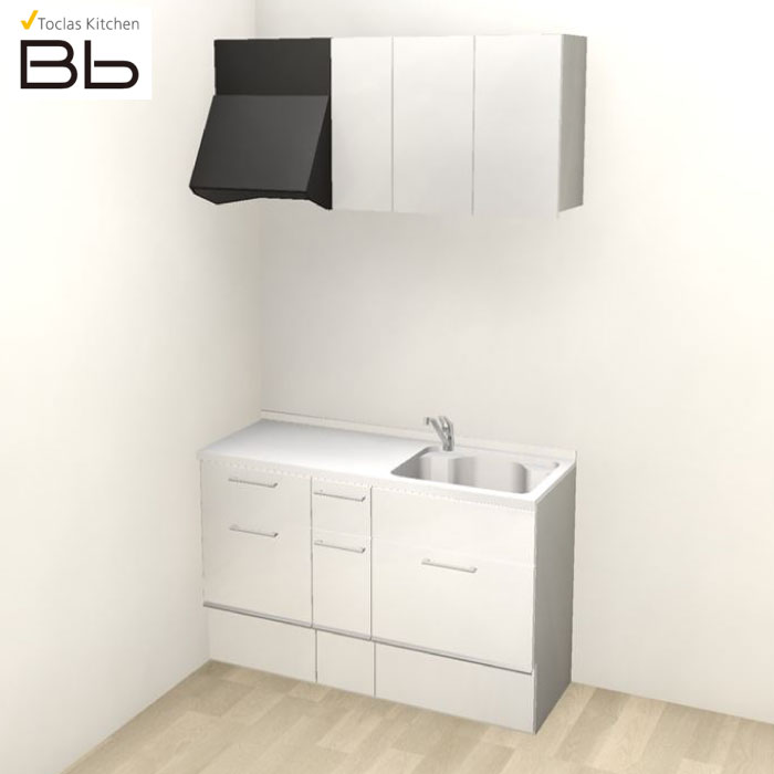 【LINEクーポン配布中】トクラス システムキッチン Bb コンパクトプラン コンロ無し 間口1650 フロアスライド I型 扉グレード D／S／Q／N／Y／Z メーカー直送