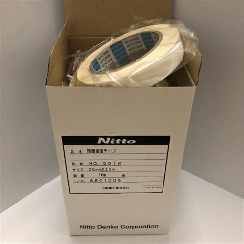 楽天市場】日東電工 両面接着テープ no.501k 10mm×20m 20巻入の通販 楽天市場】日東電工 両面接着テープ no.501k 10mm×20m 20巻入の通販