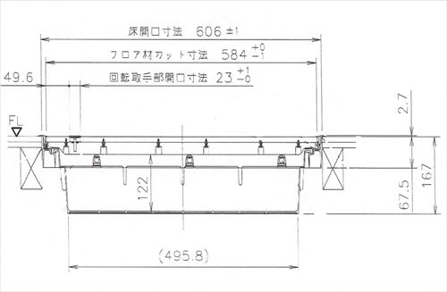 【LINEクーポン配布中】樹脂枠気密型床下収納庫 薄型 12mmフローリング用 [YT612K-...