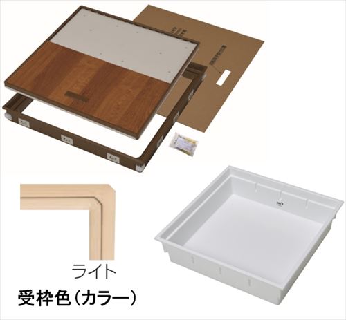 【LINEクーポン配布中】樹脂枠気密型床下収納庫 薄型 15mmフローリング用 [YT615K-L+PT60-U1] 枠 ライ..