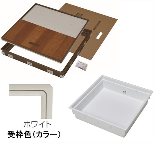 用途戸建て住宅、集合住宅、アパート、ハイツ、店舗、施設など、台所、洗面所など※注意事項※北海道・沖縄・離島配送不可※フロア材は付属しておりません。 ※樹脂製品の為、取扱いにはご注意ください。サイズ外枠寸法 622mm×622mm開口寸法 606mm×606mmカラー枠:ホワイト/収納庫本体:ホワイト樹脂製の床下収納庫(気密タイプ、15mmフローリングフロア用)です。 圧倒的な省施工と独自技術による樹脂蓋の軽量化を実現した、樹脂枠気密床下点検口と収納庫本体(薄型 高さ160mm)のセットです。 素足に優しい樹脂製で、アルミ製などにある不快なひんやり感がなく、安心安全なバリアフリー設計です。 樹脂蓋は薄型化と軽量化を実現した設計で、重量は約3kg！ きしみ、たわみ、床鳴りを軽減しました。100kg荷重でたわみはわずか3mm以下。 フローリング15mmに対応しております。 本製品、床開口寸法606×606mmならびに回転取手切欠き寸法23×91mmは長期使用対応部材CjK部材基準に適合しております。 深型の床下収納庫本体は、SIAA認証の抗菌仕様になります。 ホタテ貝殻を焼成させてつくる、100％天然成分で、食品添加物でもある安全安心で環境に優しい抗菌剤を、独自技術で収納庫本体の樹脂に練り込むことで抗菌化、収納庫本体としてSIAA認証を受けております。同等品・類似品城東テクノ joto 高気密型床下点検口収納庫 標準型 SPF-R6060F15 収納庫 SPF-60S1