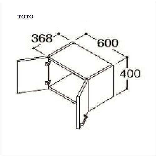 TOTO 洗面台 Fシリーズ ウォールキャビネット W600×D368×H400 積載重量 最大10kg