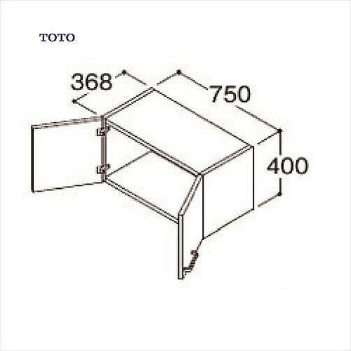 洗面化粧台 Fシリーズウォールキャビネット TOTO [LWPL075ANA2□] 間口750mm メーカー直送
