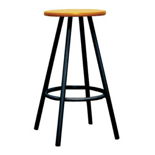 【LINEクーポン配布中】ポルッカ ウッドスツール ナチュラル/ブラック [PLKW-04] 椅子 ルネセイコウ メーカー直送