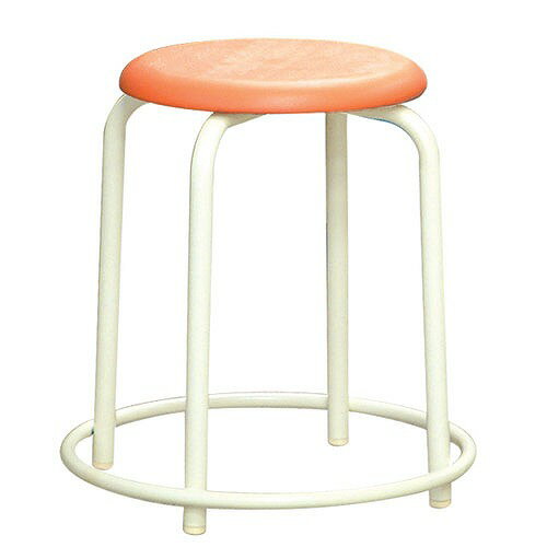 【LINEクーポン配布中】ラウンドスツール 樹脂座面 外リング付き [RP-3W] 椅子 ルネセイコウ メーカー直送