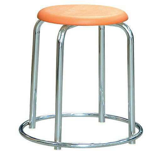 【LINEクーポン配布中】ラウンドスツール 樹脂座面 外リング付き [RP-4C] 椅子 ルネセイコウ メーカー直送