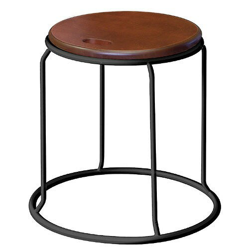 【LINEクーポン配布中】ウッドリンクスツール ダークブラウン/ブラック [WLS-1TD] ルネセイコウ メーカー直送