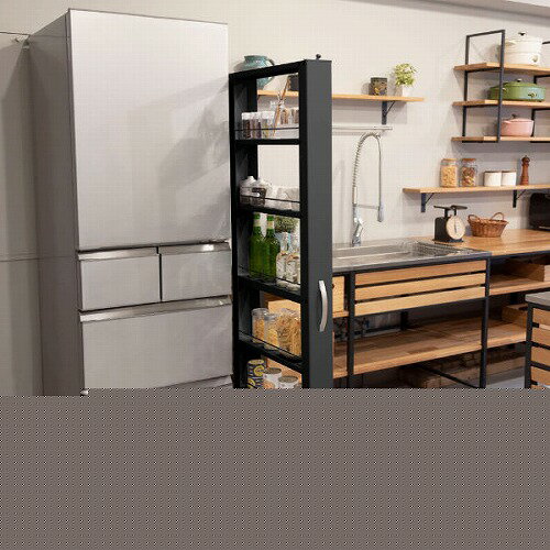 【LINEクーポン配布中】トールワゴンハイタイプ 幅10cm ブラック キッチン/トイレ/台所/脱衣所/洗面所 [NWH-100K] スペースを有効活用 収納 田窪工業所 メーカー直送