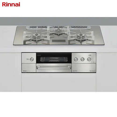 【LINEクーポン配布中】ビルトインガスコンロ デリシア リンナイ[RHS71W31E13VCSTW]ワイド幅75cm AC100V電源 ガラストップ 現場送り不可法人事務所送り限定 法人限定メーカー直送