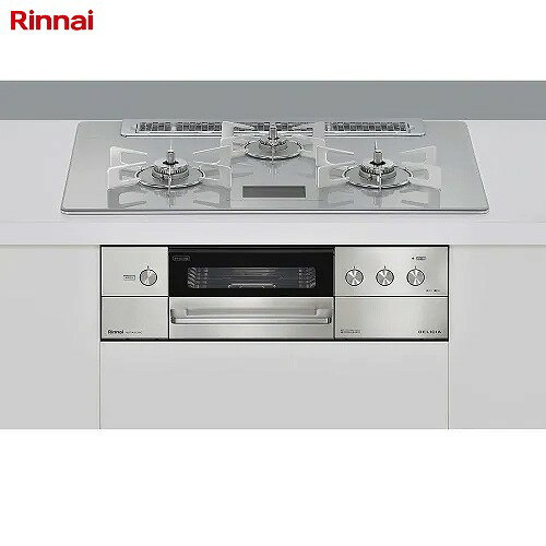 【LINEクーポン配布中】ビルトインガスコンロ デリシア リンナイ[RHS71W31E14VCSTW]ワイド幅75cm AC100V電源 ガラストップ 現場送り不可法人事務所送り限定 法人限定メーカー直送