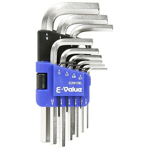 【LINEクーポン配布中】ドライバー・六角棒レンチ 六角棒レンチセット ミリ E-Value ELHW13NL [4977292209243] 藤原産業 メーカー直送