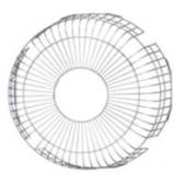 【LINEクーポン配布中】有圧換気扇用保護ガード 40cm用 鋼線製 東芝 TOSHIBA [GU-40VP2] 産業用換気扇用部材