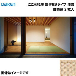 和紙畳 ここち和座 置き敷きタイプ 2枚入り 大建 DAIKEN [YQ5815-2] 清流 白茶色 13mm厚さ 820×820mm フローリングの上に置くだけ メーカー直送