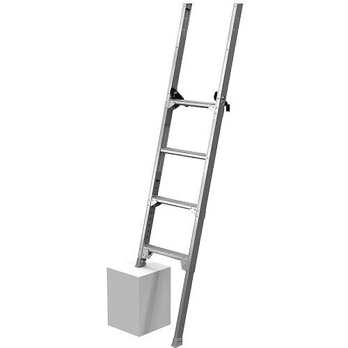 トラックステップ LM トラック昇降用 脚部伸縮1連はしご 荷台対応高さ1.07~1.50m [LM-15] 全長1.79~2.2..