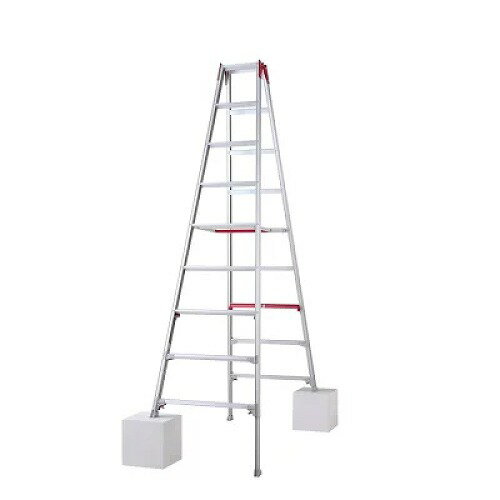 伸縮脚立 RYR シャガマン 天板高さ2.51~2.82m [RYR-27A] 上部操作タイプ しゃがまずに伸縮作業 長谷川..