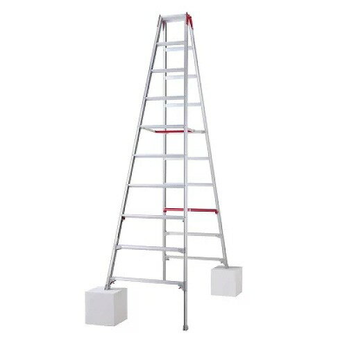 伸縮脚立 RYR シャガマン 天板高さ2.82~3.13m [RYR-30A] 上部操作タイプ しゃがまずに伸縮作業 長谷川..