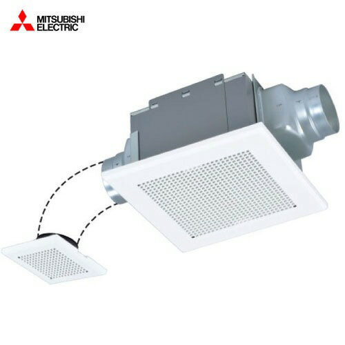 【LINEクーポン配布中】ダクト用換気扇 天井埋込形換気扇 2部屋換気用 低騒音形 三菱電機 MITSUBISHI [VD-13ZF14-BL] BL認定品 風圧式シャッター 浴室用 接続パイプΦ100mm 単相100V