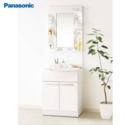 樂天商城 - 【LINEクーポン配布中】洗面化粧台 エムライン LED1面鏡 幅600mm パナソニック Panasonic [GQM60KSCW+XGQM060DNUATC] 電源コード付 くもりシャット無 エコカチット無 止水栓別売