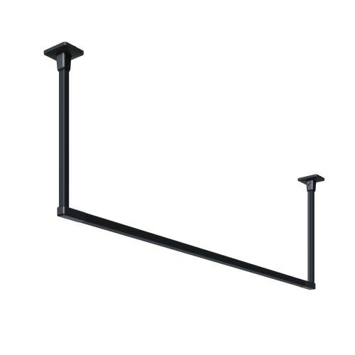 室内物干し ホスクリーン BAR型 天井付け固定式 川口技研 [BAR1-4509-BK-houjin] ブラック 高さ450mm 幅910mm 法人様限定メーカー直送