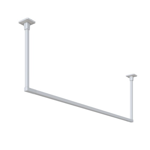 【LINEクーポン配布中】室内物干し ホスクリーン BAR型 天井付け固定式 川口技研 [BAR1-6013-W-mate] ホワイト 高さ600mm 幅1365mm ランドリーバー たっぷり干せる