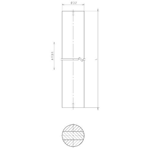 【LINEクーポン配布中】室内用手すり BAUHAUS 32グロス丸棒 マツ六 [BC-GL22] φ32×...