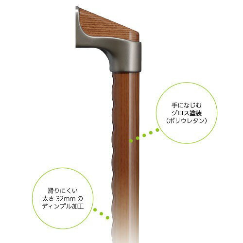 【LINEクーポン配布中】室内用手すり BAUHAUS 32ハイブリッドハンド I型 φ32×600mm マツ六 [BGH-302LO] Lオーク＋シルバー 4トン配送 車上渡し 法人様事務所入れ限定 メーカー直送 3