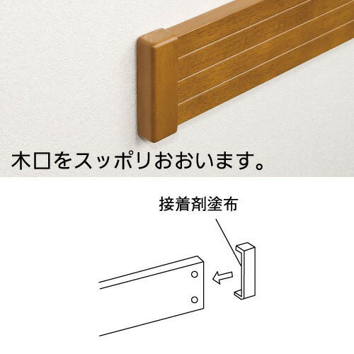 【LINEクーポン配布中】室内用手すり BAUHAUS ベースプレート用木製エンドカバー ...