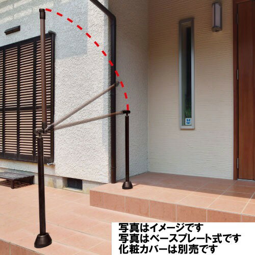 【LINEクーポン配布中】屋外用手すり BAUHAUS フリーRレール 遮断機式軸側埋め込み...