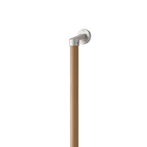 【LINEクーポン配布中】屋外用手すり BAUHAUS フリーRレール I型ハンド Φ34×800mm マツ六 [BJ-65WN] 木目ナチュラル＋ステンカラー色 4トン配送 車上渡し 法人様事務所入れ限定 メーカー直送